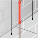 Surface mount vertically in roof space